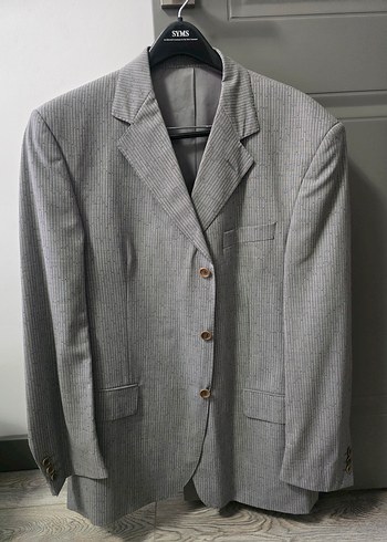 Beymen Gri İnce Cizgili Klasik Blazer Ceket