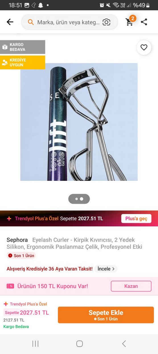 Sephora  Kirpik Kıvırıcı - Görsel 2