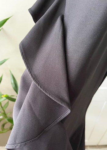 Milla Kolsuz Volanlı Siyah Elbise - Görsel 4