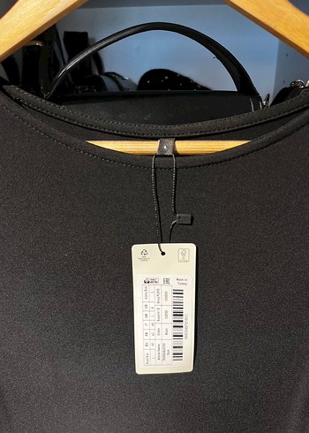 Siyah Pilili Midi Kadın Triko Elbise - Görsel 3