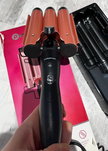 Polosmart Üç Varilli Pembe Saç Şekillendirici - Görsel 3