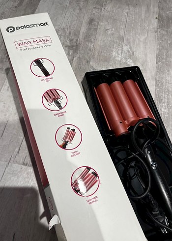 Polosmart Üç Varilli Pembe Saç Şekillendirici - Görsel 5