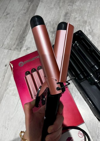 Polosmart Üç Varilli Pembe Saç Şekillendirici - Görsel 2