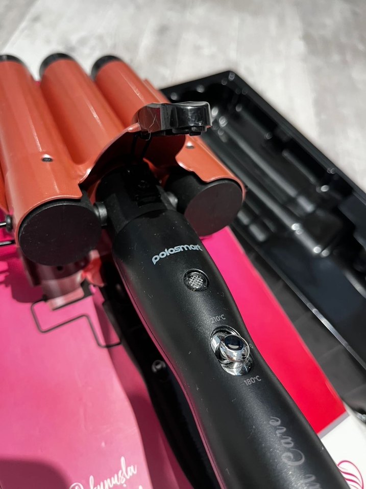 Polosmart Üç Varilli Pembe Saç Şekillendirici - Görsel 4