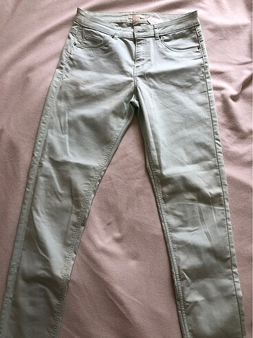 Su yesili skinny pantolon