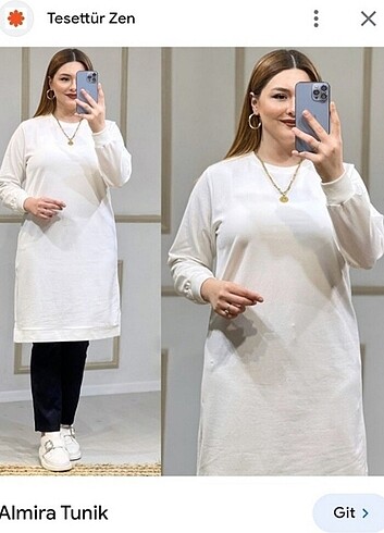 Kadın beyaz tunik 