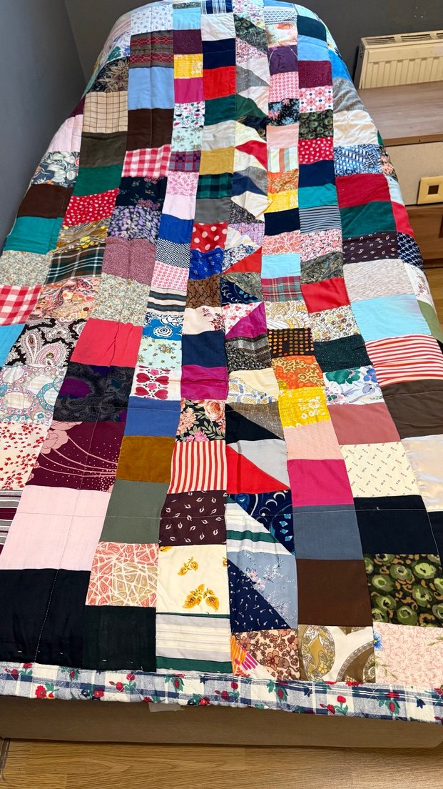 Vintage Sıfır Kırkyama El Yapımı Yatak Örtüsü - Görsel 2