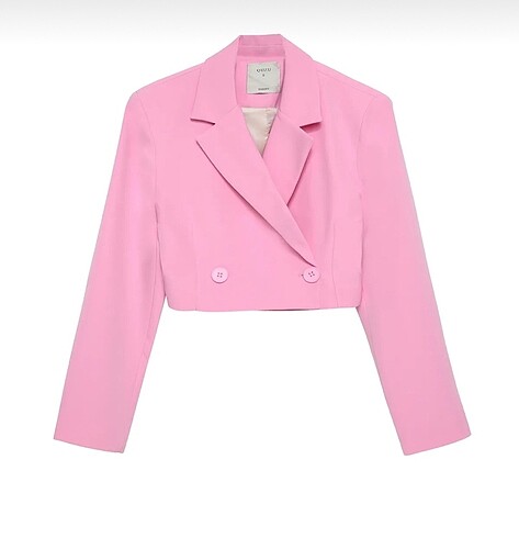 Kruvaze crop blazer ceket