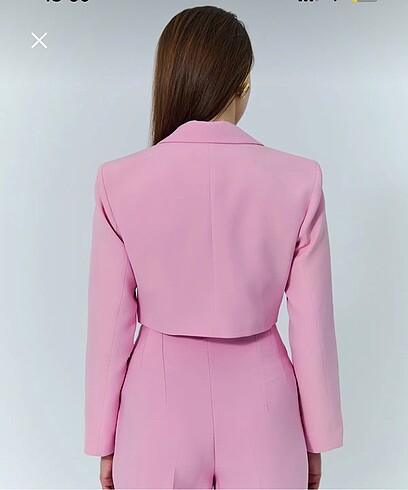 s Beden Kruvaze crop blazer ceket