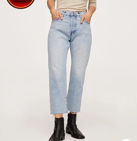 Mango kısa paça jeans
