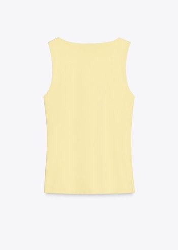 Zara Sarı Kolsuz Basic Atlet