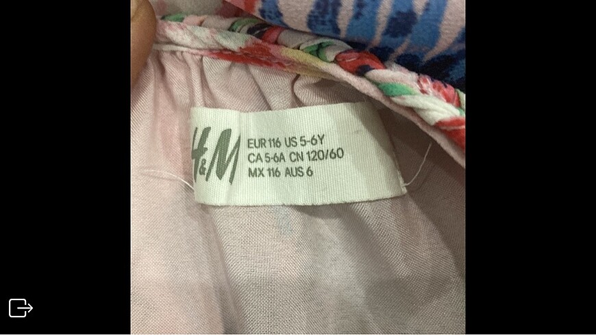 6 Yaş Beden H&M Elbise