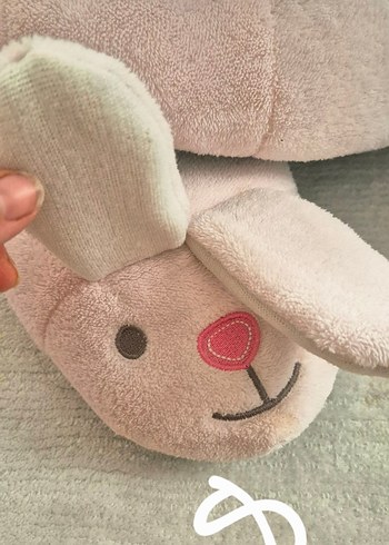 Kız Çocuk Gri Nakışlı Sıcak Terlik - Görsel 2