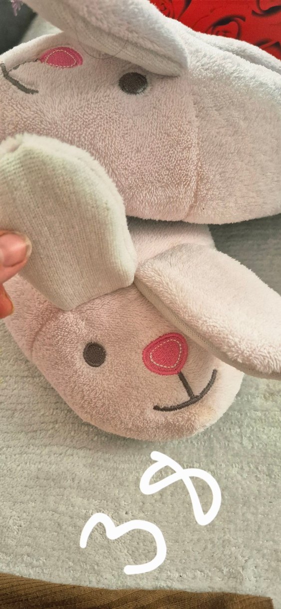 Kız Çocuk Gri Nakışlı Sıcak Terlik - Görsel 2