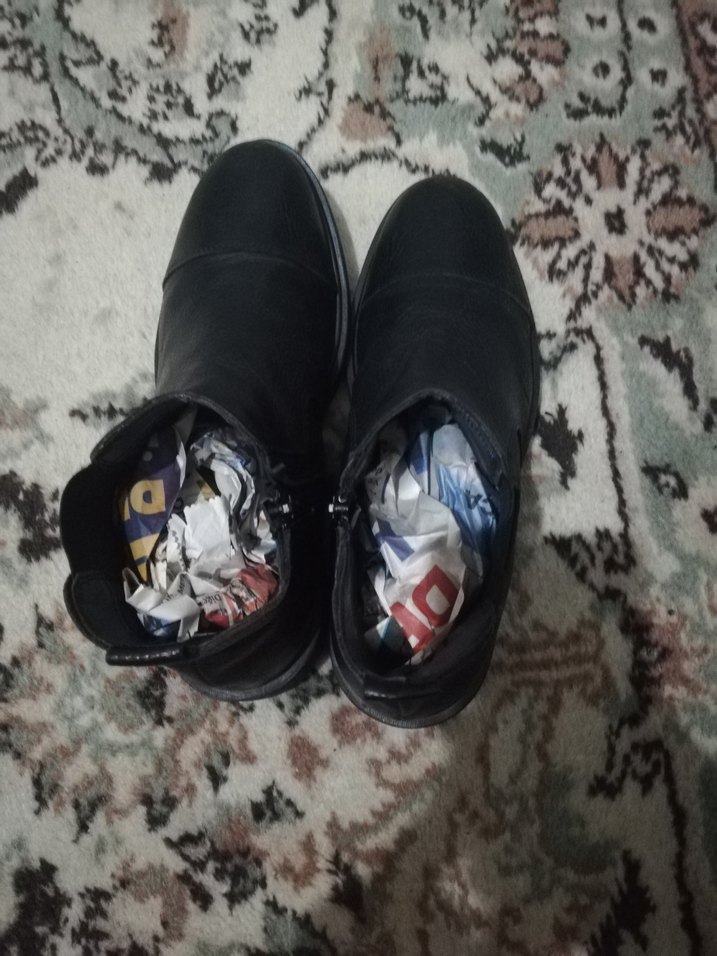 Siyah Deri Erkek Bot - Kemerli, Yılan Desenli - Görsel 2