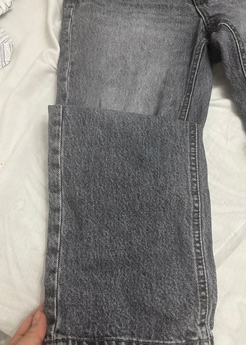 Gri Kadın Denim Bol Kesim Pantolon - Görsel 2