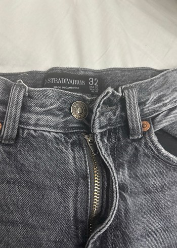 Gri Kadın Denim Bol Kesim Pantolon - Görsel 3