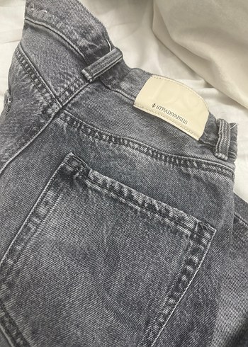 Gri Kadın Denim Bol Kesim Pantolon - Görsel 4