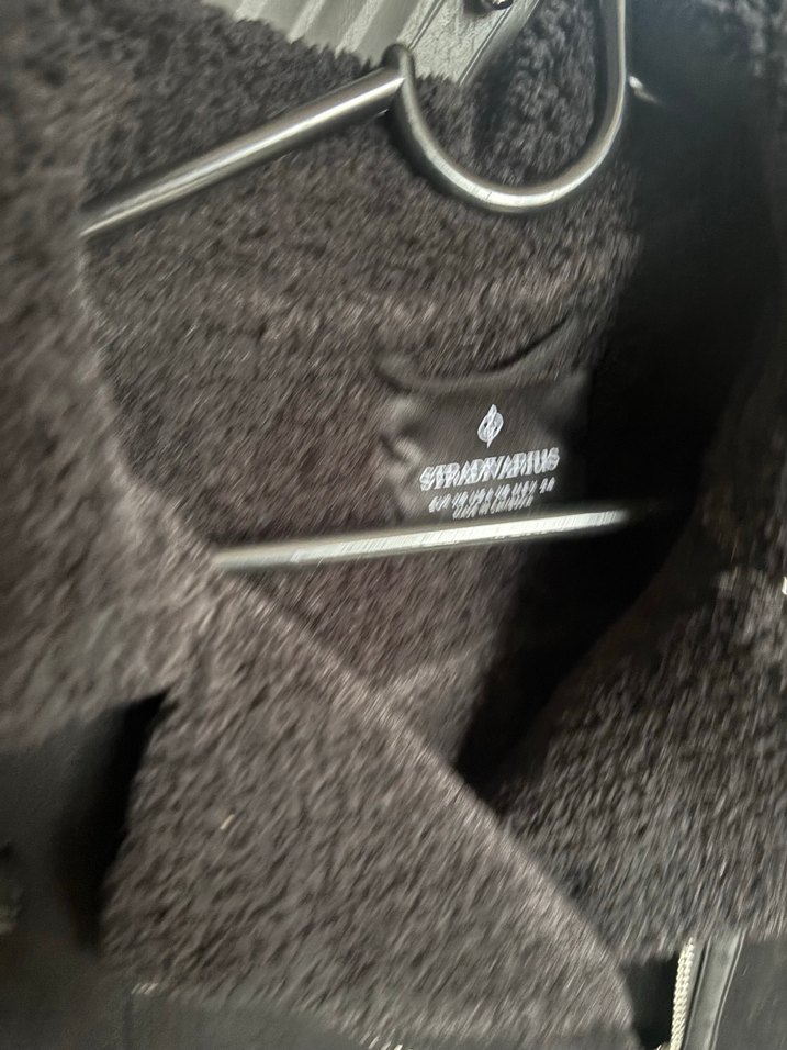 Siyah Kadın Süet Kürklü Biker Ceket - Görsel 5