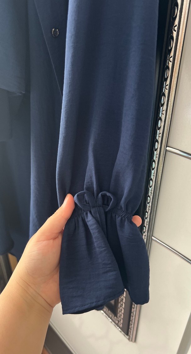 Lacivert Rahat Bol Paça Pantolonlu takım — görsel 4/5