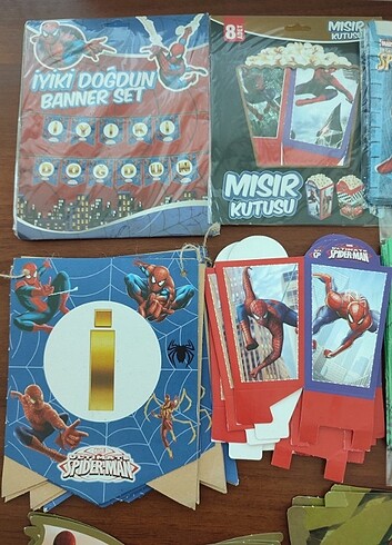 Doğum günü süsleri Spiderman set