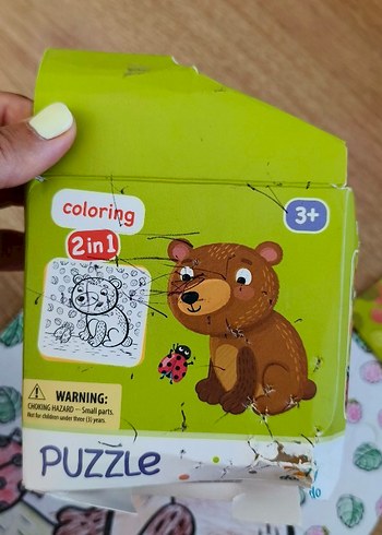 Beden Renk Ayıcık Temalı Çocuk Yapbozu