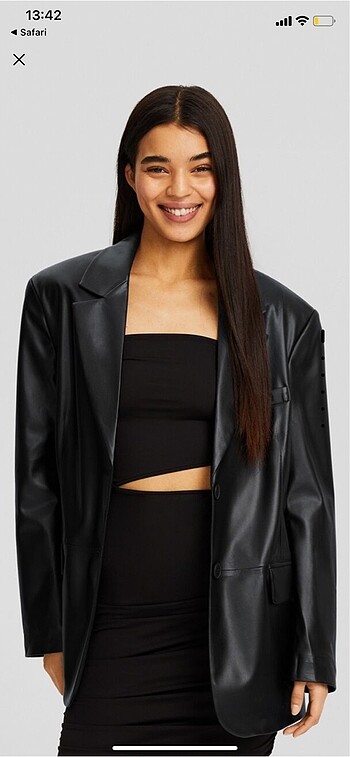 xs Beden Bershka xs deri blazer ceket
