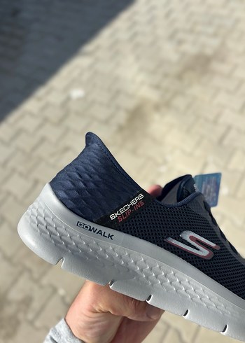 Skechers Slip-IN Erkek Lacivert Elastik Spor Ayakkabı - Görsel 6