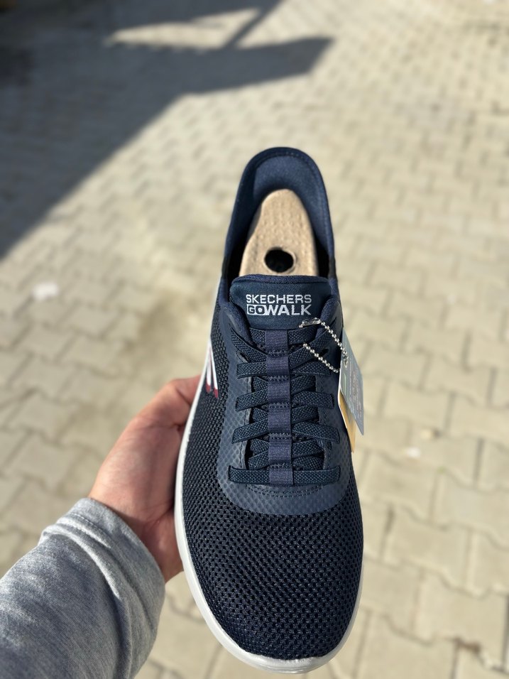 Skechers Slip-IN Erkek Lacivert Elastik Spor Ayakkabı - Görsel 3