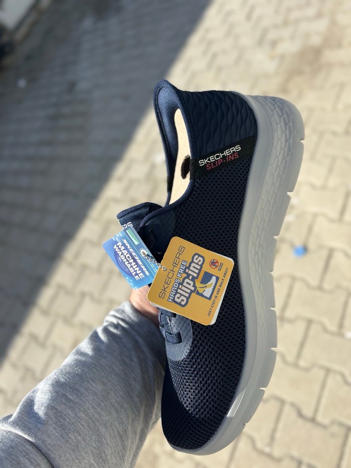 Skechers Slip-IN Erkek Lacivert Elastik Spor Ayakkabı - Görsel 4