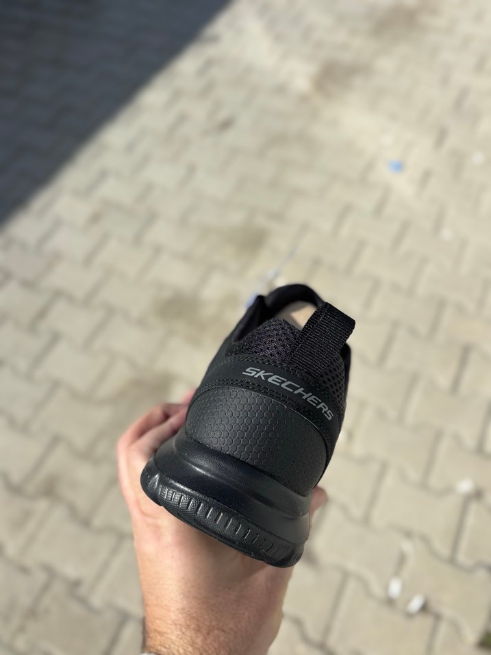 Siyah Track Erkek Spor Ayakkabı Velcro Bantlı - Görsel 4