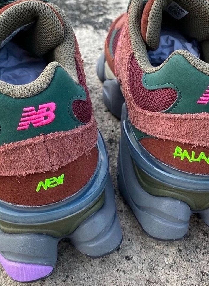 New Balance 9060 Oak Burgundy - Görsel 2