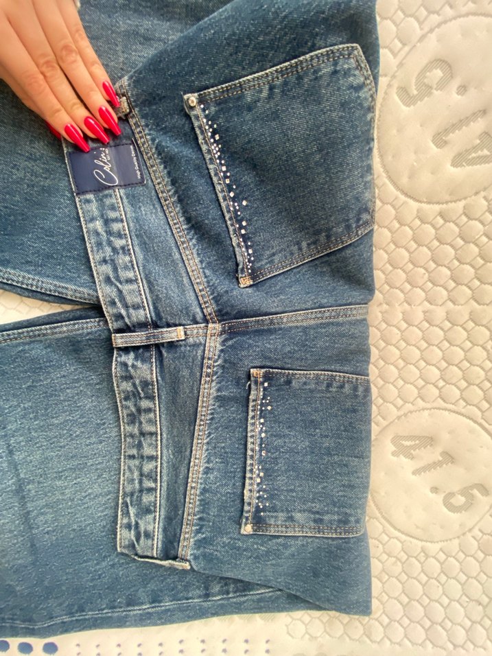 Colins oversize taşlı kot pantolon - Görsel 5