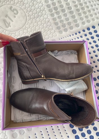 Kahverengi Deri Tokalı Biker Bot - Görsel 3