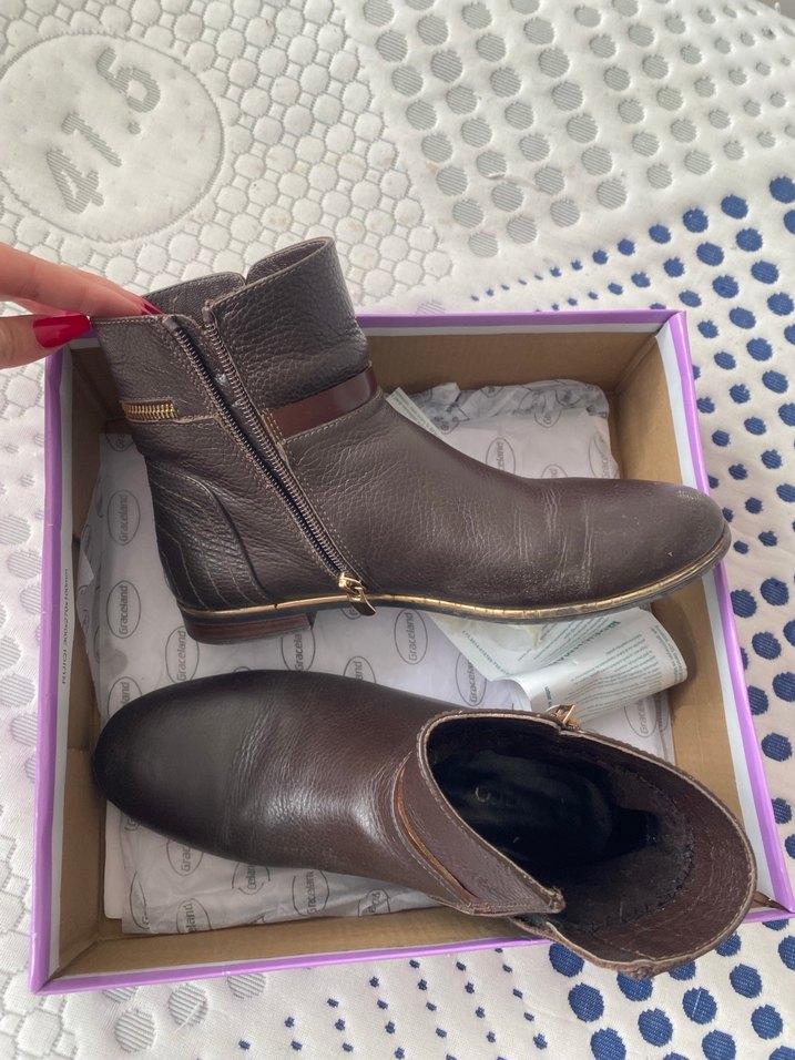 Kahverengi Deri Tokalı Biker Bot - Görsel 3