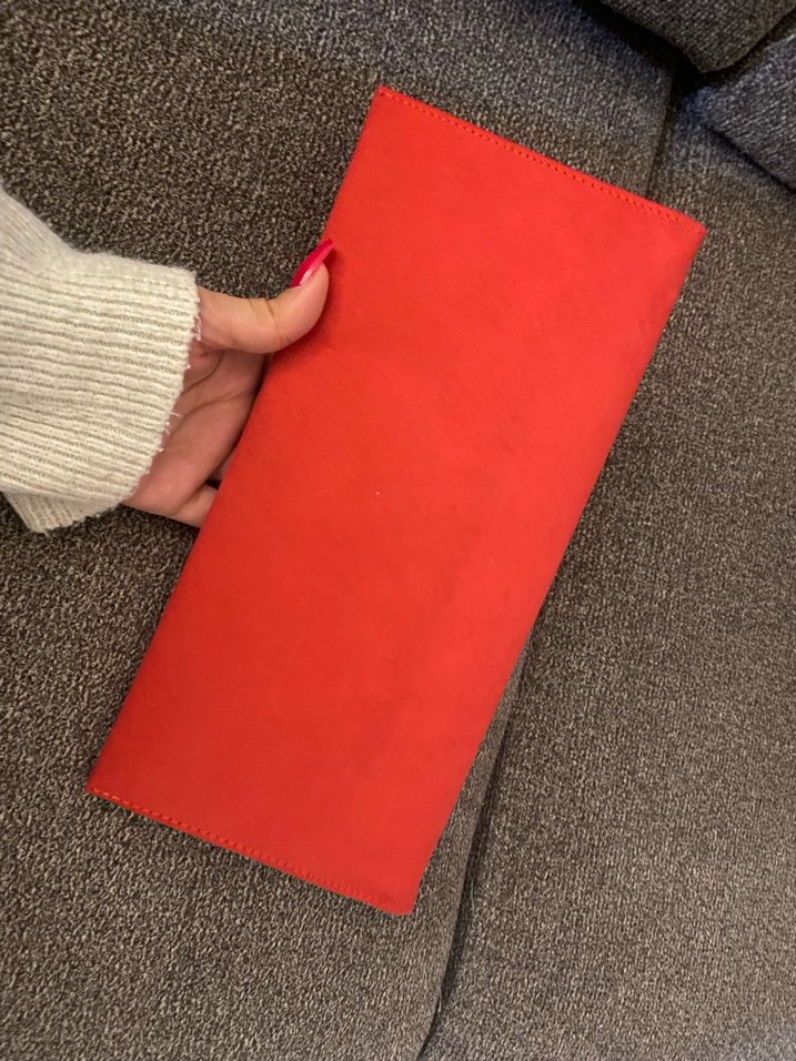 Kırmızı Süet Kadın Portföy Çanta - Görsel 5