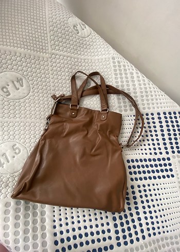 Kahverengi Deri Kadın Omuz Çantası - Görsel 2