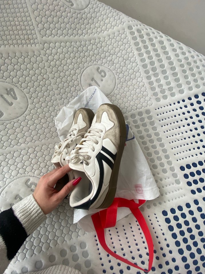 Kadın Beyaz Gri Spor Ayakkabı - Görsel 3