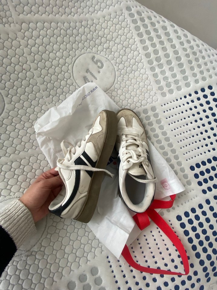 Kadın Beyaz Gri Spor Ayakkabı - Görsel 2