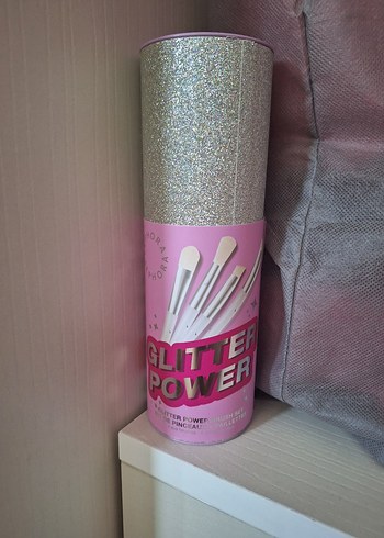 Pembe Makyaj Fırçası Seti Glitter Power