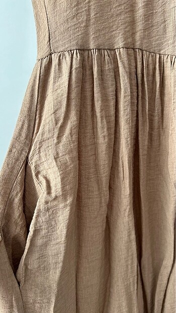 34 Beden camel Renk Midi boy elbise
