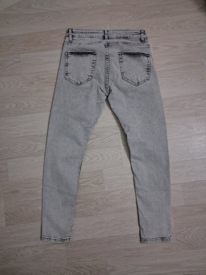 Gri Regular Fit Denim Erkek Kot Pantolon - Görsel 2