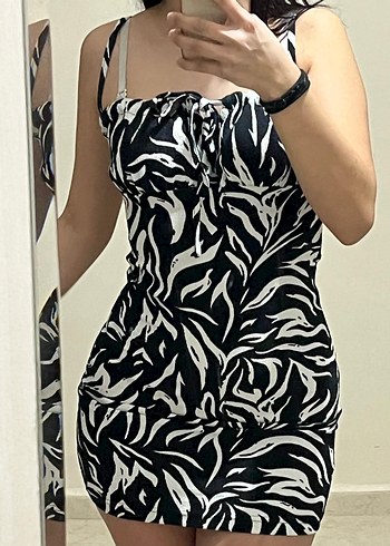 Zebra desen yazlık elbise - Görsel 3