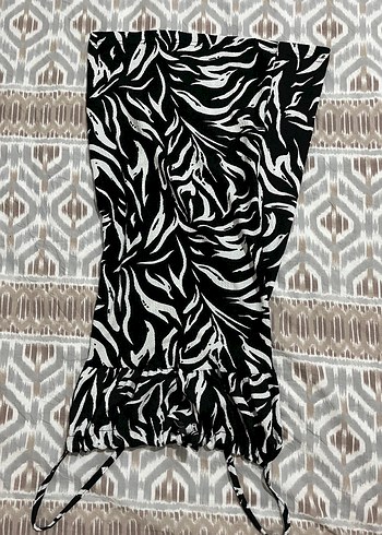 Zebra desen yazlık elbise - Görsel 2