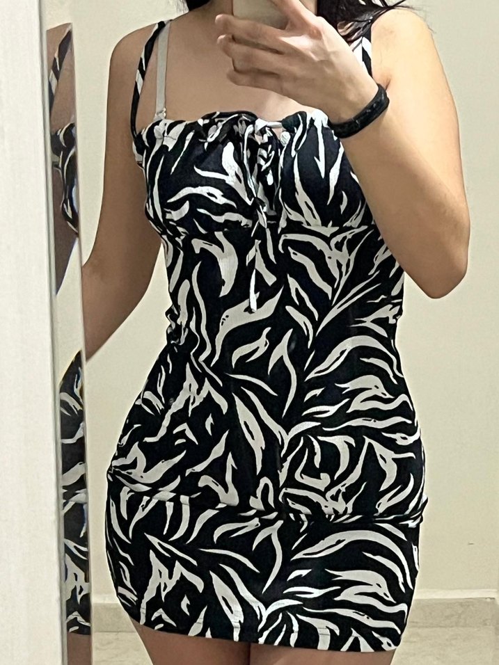 Zebra desen yazlık elbise - Görsel 3