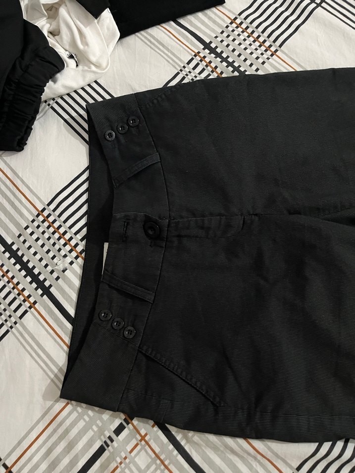 çizgili düşük bel pantolon - Görsel 2