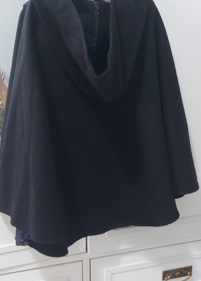 Kiz cocuk kaşe panço mont - Görsel 2