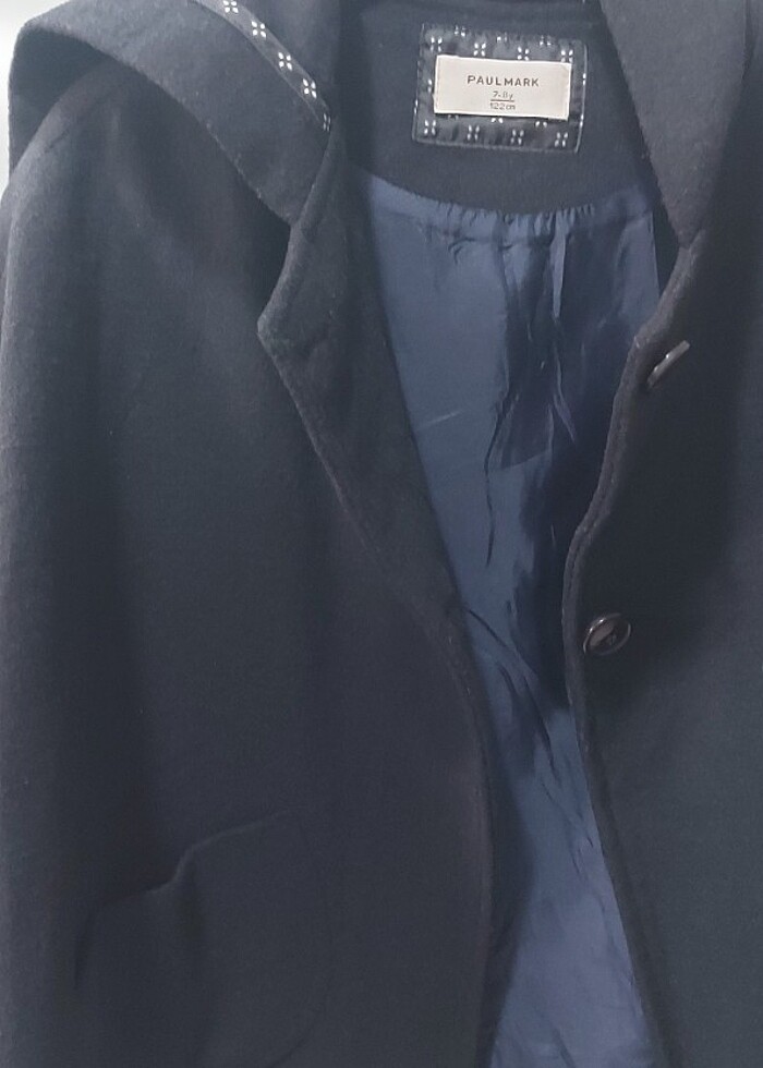 Kiz cocuk kaşe panço mont - Görsel 3