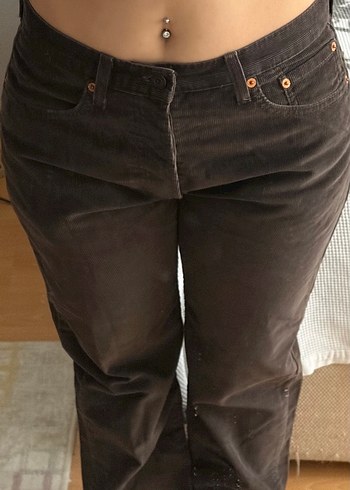 Levis Koyu Kahverengi Duz Kesim Pantolon