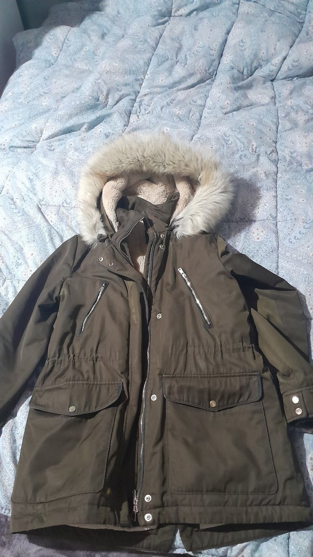 zara m beden kürklü mont çok sıcak bir mont - Görsel 3